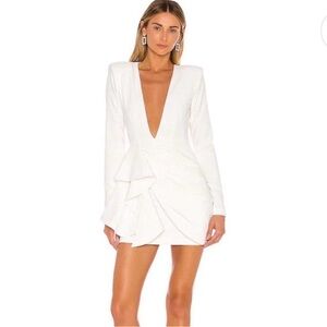 Elegant White Long Sleeve Dress